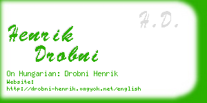 henrik drobni business card